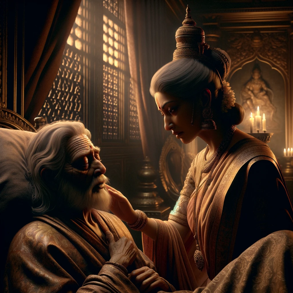 Kausalya Consoles King Dasharatha